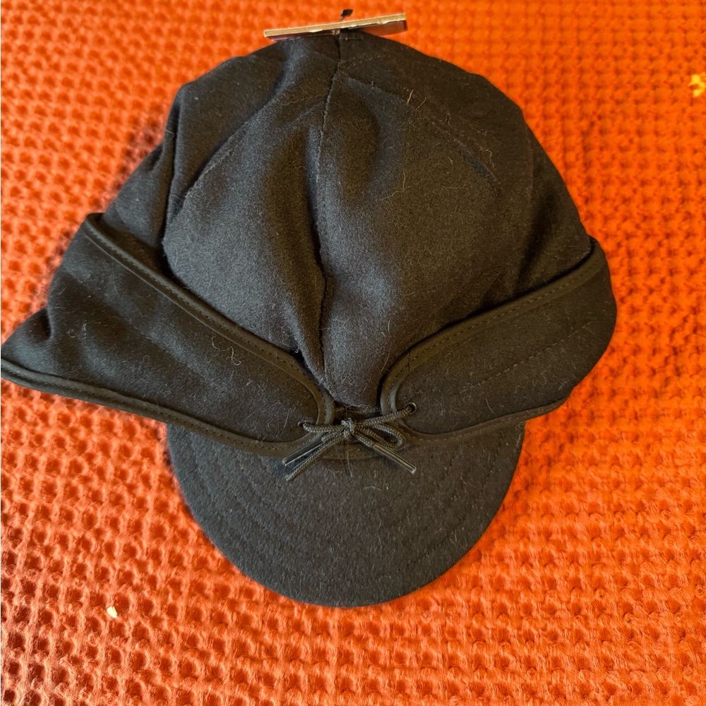 Men's Black Winter Hat with Ear Flaps